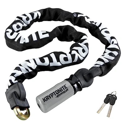Imagen de Kryptonite (001874) Antirrobo Cadena Integrada Kryptolok 912 (9,5x1200mm), Candado Calidad Unisex Adulto, Negro (Black), 9.5 X 120 Cm