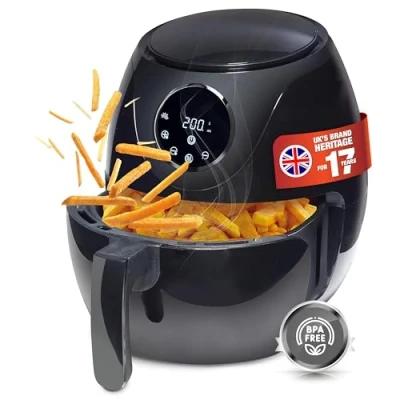 Imagen de Linsar Freidora de Aire Caliente 3 en 1 Airfryer XL litros sin aceite, con pantalla táctil digital LED y 6 programas 1200W