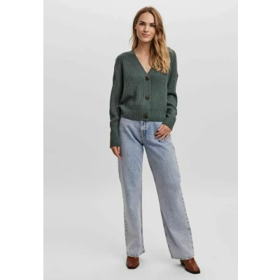 Imagen de Vero Moda Vneck CUFF Chaqueta de punto, Mujer, Talla: XS, Balsam green