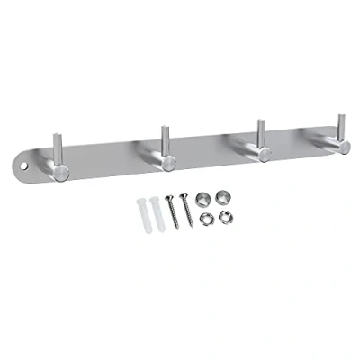 Imagen de INTIRILIFE Perchero de Acero Inoxidable Modell B 4 Ganco Pared con Gancho en 5 diseños Diferentes
