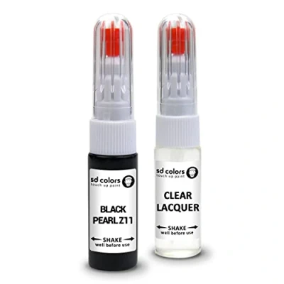 Imagen de SD COLORS NEGRO PERLA Z11 compatible con NISSAN Nuevo Kit de reparación bolígrafos pintura retoque 20 ML SCIP CEPILLO CODE COLOR NEGRA (PINTURA+LACQUER)