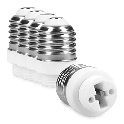 Imagen de kwmobile 5x casquillo de lámpara adaptador conversor montura E27 a G9 para lámparas LED, halógena y ahorro energético
