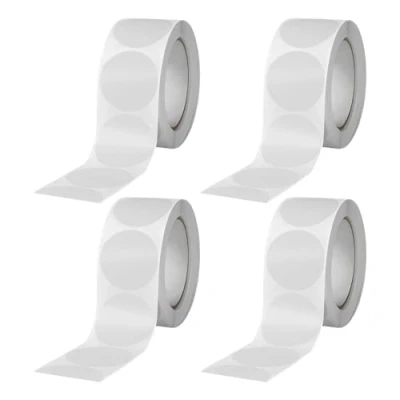 Imagen de 2000 pegatinas redondas transparentes de sellado 20 mm, etiquetas autoadhesivas para sobres, y transparentes, embalaje caja regalo.