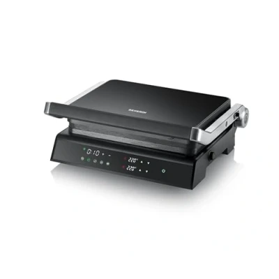 Imagen de SEVERIN SEVINI 5 en 1 Grill de Contacto y parrilla 1800W Cocina Saludable para Carne, Pescado Verduras, Placas Antiadherentes, Temperatura Ajustable hasta 230º Función Mantener Caliente KG 2399