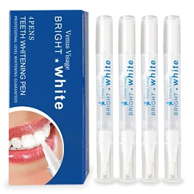 Imagen de Venus Visage Lápiz Blanqueador Dental (4 Unidades) Blanqueamiento Efectivo y Sin Dolor +40 Usos, Sensibilidad, Fácil de Llevar Usar, Luce unos Dientes Blancos, Sabor Menta Natural