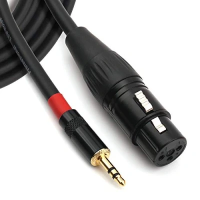 Imagen de NANYI 3,5 mm TRS estéreo macho a XLR Cable de micrófono audio interconexión femenina, adecuado para ipod, teléfono móvil, altavoces activos,escenario, DJ 1,5 M