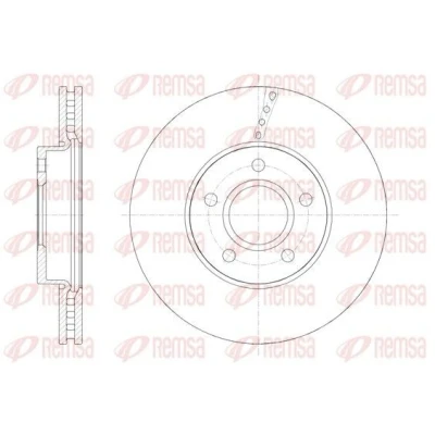 Imagen de REMSA 61588.10 Disco de freno Eje delantero 278, 278 25 5 ventilado VOLVO: V40 Hatchback