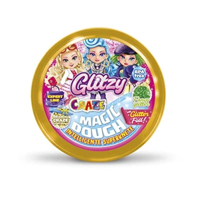 Imagen de MAGIC DOUGH Craze Expert Glitzy plastilina con Purpurina Arcilla para modelar 70g Masa Juego Actividades Manualidades niños