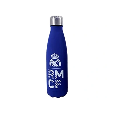 Imagen de REAL MADRID CF Botella Cantimplora de Acero, con Doble Pared, Capacidad 550 ml, Color Azul, Producto Oficial (CyP Brands)
