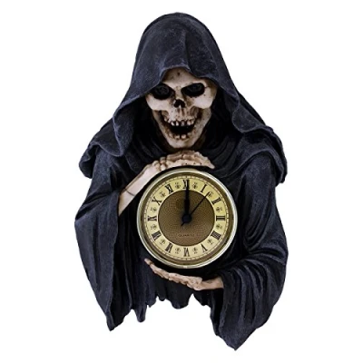 Imagen de Nemesis Now Negro Darkest Hour Clock 32cm, Poliresina, 28 cm