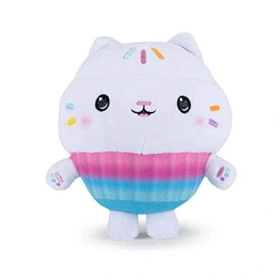 Imagen de Famosa Softies Peluche Cakey Cat de la serie dibujos animados Gabby&#039;s Dollhouse, mide 25cm, blandito, abrazable, material fibra 100% reciclada, para niños cualquier edad (760022356)