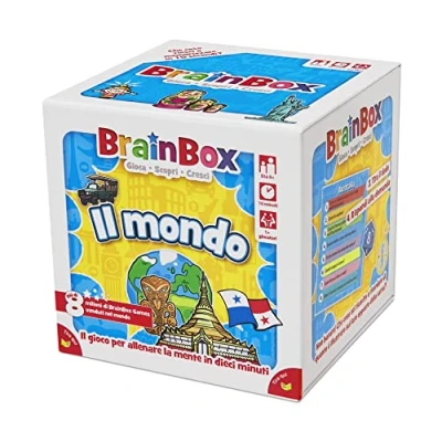 Imagen de Asmodee BrainBox: El Mundo Juego para Aprender y Entrenar la Mente, 1+ Jugadores, 8+ años, edición en Italiano