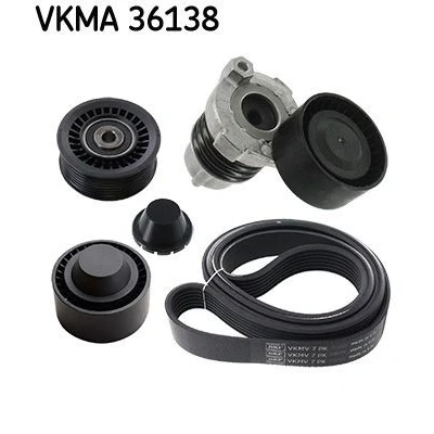 Imagen de SKF VKMA 36138 Juego de correas trapeciales poli V RENAULT: GRAND SCENIC 3, MEGANE 3 Coupe, DACIA: Duster SUV, Lodgy, SANDERO 2