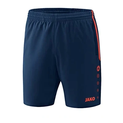 Imagen de JAKO , Training &amp; Fitness 6218 Pantalones Cortos para niños (competición 2.0), Color Azul Marino y Rojo