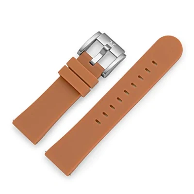 Imagen de TW Steel Marc Coblen Correa de silicona para reloj (22 mm, cierre acero), marrón,