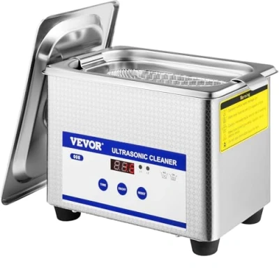 Imagen de VEVOR Limpiador Ultrasónico 800ml, 35W Profesional de Acero Inoxidable, Máquina Limpieza Ultrasónica Potente Frecuencia 40 kHz con Pantalla LED para Joyas, Reloj, Gafas
