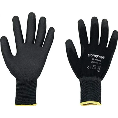 Imagen de Honeywell 2100251 09 Workeasy Guantes de Uso General PU Negros, Manejo fino EN Ambiente Seco, 388 3121 Talla 9 (Paquete 10 pares)