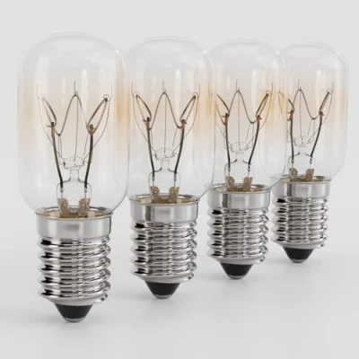 Imagen de greate. 4x Bombilla 15W Frigorifico E14 Luz Cálida Bombillas Lampara Sal, Máquina de Coser, Campana Extractora, Congelador pequeñas con Cápsula T22, 90 Lúmenes y 2700K