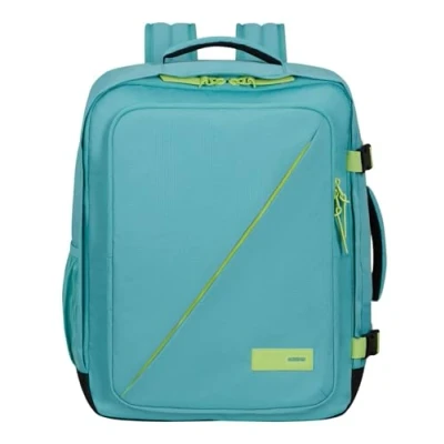 Imagen de American Tourister Take2Cabin EasyJet Maleta de Cabina 36 x 20 45 cm, 38 L, 0,70 kg, Equipaje Mano, Mochila Avión M Bajo Asiento, Turquesa/Verde (Dusty Turquoise/Lime)