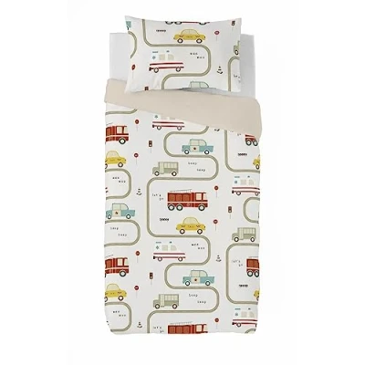 Imagen de COOL KIDS Funda Nordica Cama 105, 100% Algodón, Juego de para edredon 180x220 cm + 1 Almohada 45x120, GREM