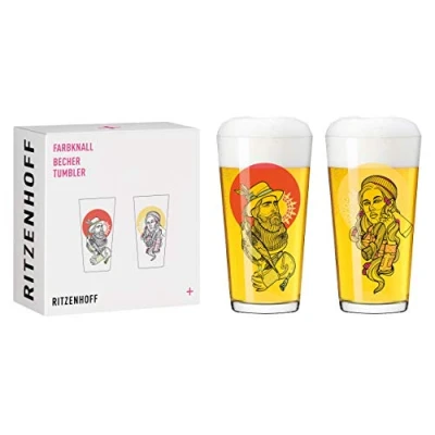 Imagen de Ritzenhoff Farbknall #2 Vasos Largos, 400 milliliters, Glass, multicoloro