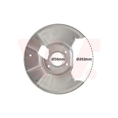 Imagen de VAN WEZEL 2754374 Chapa Protectora de Disco Freno Eje trasero, derecha