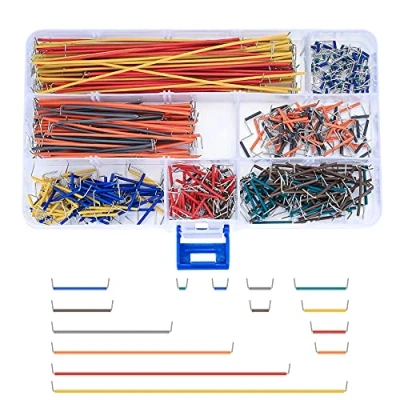 Imagen de Kit de 560 cables puente, 14 longitudes surtidas, cable puente placa pan, preformado sin soldadura en forma U macho a macho, para prototipado