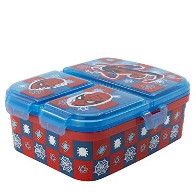 Imagen de Fiambrera infantil múltiple xl con 4 compartimentos de Spider man