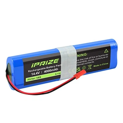 Imagen de iPrize Batería de ion litio repuesto para iLife Zaco V3s Pro, V4, V50, V5s V8s, V80, V85, X750 Home Cleaner, 14,4 V, 4000 mAh, 18650B4 4S1P AGX 2