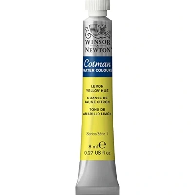 Imagen de Winsor &amp; Newton Cotman 8840102 Pintura de acuarela estudio, colores vivos con muy buenas propiedades procesamiento, tubo 8 ml, color amarillo limón