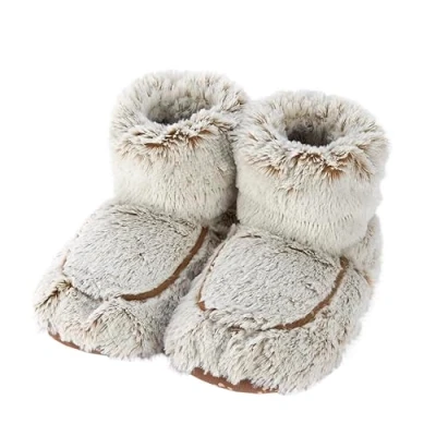 Imagen de Warmies Botas para microondas, de Casa Calentables con Aroma Lavanda Seca, Pantuflas Frio o Calor, talla única, color beige malvavisco