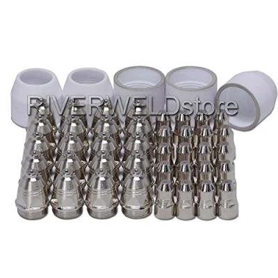 Imagen de RIVERWELD P 80 Boquilla de punta electrodo plasma 1,5 mm 100 Amp Antorcha corte por Accesorio consumibles 45 piezas