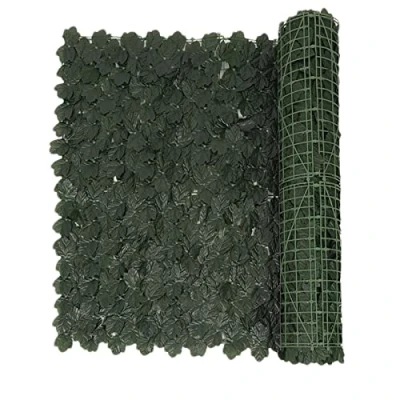 Imagen de Mejor hojas hiedra artificial, valla setos artificiales, paneles plástico ver, hiedra, rollo seto artificial 0,5 m x 2 m, privacidad artificiales