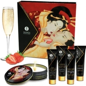 Imagen de Shunga Geishas Secret Collection Strawberry Aceite de Masaje 1 Pack