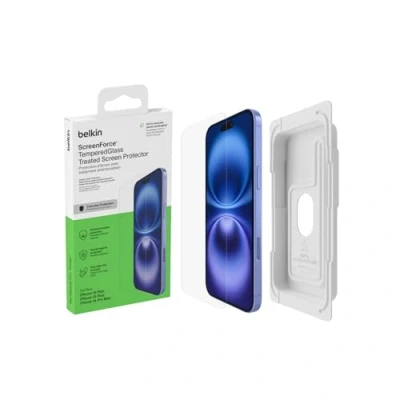Imagen de Protector pantalla Belkin TemperedGlass, Apple, iPhone 14 Pro Max/15 Plus, Cristal templado