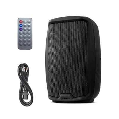 Imagen de Gemini Sound AS 2110BT Active Bluetooth PA System, altavoces de Woofer 10 pulgadas 1000W WATTS DJ altavoces, SD, USB, entrada/salida XLR, micrófono 2 x 1/4 pulgadas/entradas RCA/AUX
