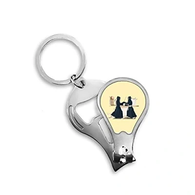 Imagen de Equipo competitivo Martial Kendo Fingernail Clipper Cutter Abridor Llavero Scissor