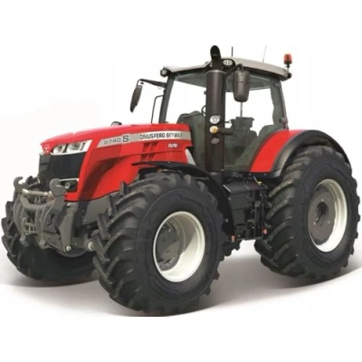 Imagen de Bburago Colección Granja Tractor Massey Fergusson Fricción Reproducción de Coche Miniatura a Escala 1/43 Rojo Juguete Coleccionable para Niños B18 31613