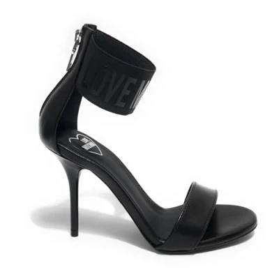 Imagen de Love Moschino LOGO Wrapped Sandalias tobilleras, Mujer, Talla: 36, Black Zapatos