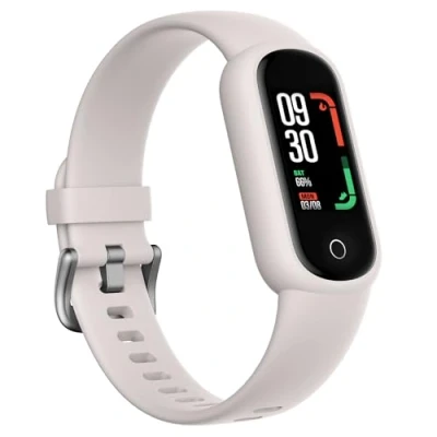 Imagen de TOOBUR Smartwatch Reloj Inteligente Muje Hombre Impermeable IP68 Pulsera Actividad con Pulsómetro, Podómetro, Monitor Sueño, Notificación de Mensajes 14 Deportes para Android iOS, Beige
