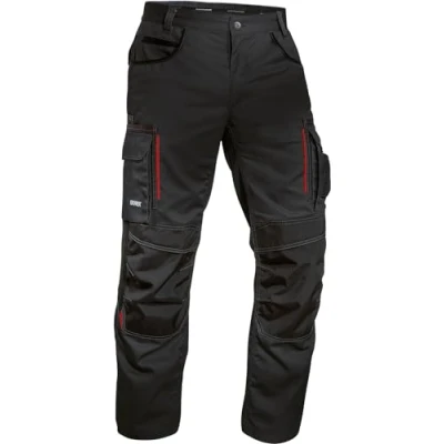 Imagen de Uvex Tune Up Pantalones de Trabajo para Hombre Cargo el 35% algodón Negro/Rojo 62