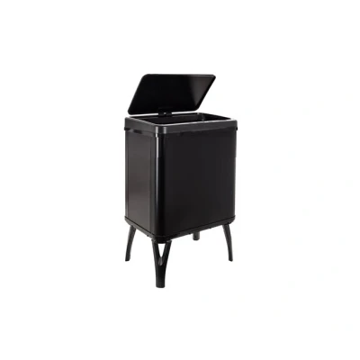 Imagen de WELL HOME Cubo de basura inteligente con apertura automática y contacto manual 30L, 35,5x26x60cm color negro.