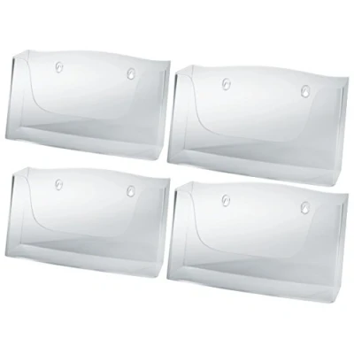 Imagen de Sigel LH118 Porta folletos de pared acrylic, con 1 compartimento, acrilico resistente a UV, para A4 transversal, 4 unds