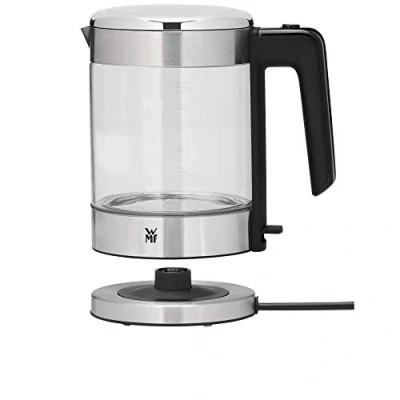 Imagen de WMF Küchenminis Hervidor de agua cristal 1 L, inalámbrico, pequeño, indicador nivel agua, filtro cal, parada ebullición automática, 1900 W,