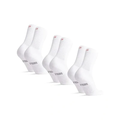 Imagen de Danish Endurance Tennis Performance CREW 3 PACK Calcetines de deporte, Talla: 39 42, White