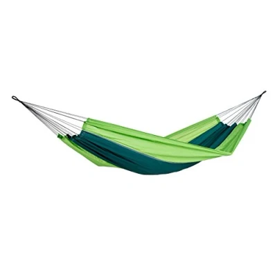 Imagen de Amazonas AZ 1030170 Hamaca, capacidad máxima de 150 kg, 220 x 140 cm, seda, color verde