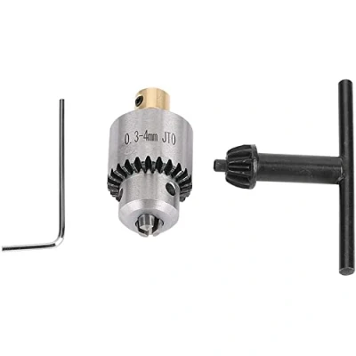 Imagen de CENPEK portabrocas cónico mini con llave de mandril para tornos, taladro eléctrico y prensas taladro, 0,3 4 mm