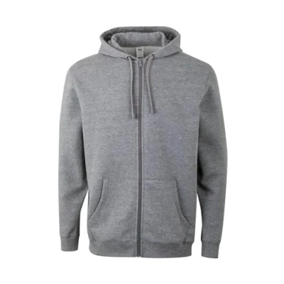Imagen de Mukua Byron; Sudadera unisex con cremallera y capucha; color Heather Grey; talla S