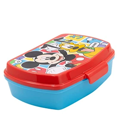 Imagen de Fiambrera rectangular para el almuerzo infantil de Mickey Mouse