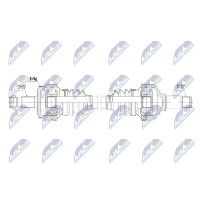 Imagen de NTY NPW ME 211 Árbol de Transmisión Eje trasero izquierda, trasero, derecha 782mm Caja cambios manual, automática